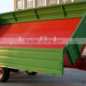 Tractor Hydraulic Farm Tandem Tippping Trailer, Tipping Wagon, Dump Trailer, Dump Wagon 7 Ton, Rear and Side Tipping thumbnail-1