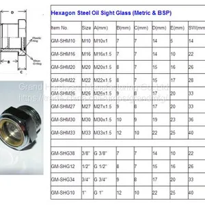 MNPT Thread 3/4 1 Inch Pump Carbon Steel Liquid Oil Sight Glass Plug Oil Level Gauge thumbnail-5