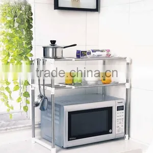 2 -Tier Microwave Oven Rack Kitchen Shelves thumbnail-1