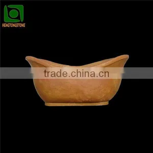 Carved Yellow Marble Bathtub for Sale thumbnail-1