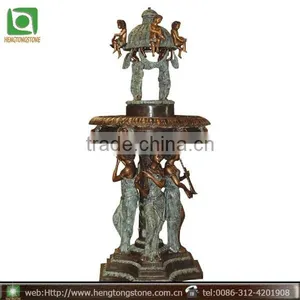 Large Bronze Water Foutnain With Lady Statues thumbnail-1