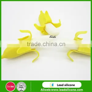 Customized Amazing Banana Silicone Wine Glass Marker,Creative Novelty Silicone Banana Wine Bottle Stopper thumbnail-4