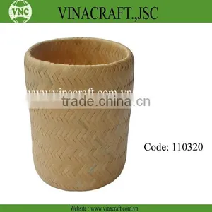 Natural Bamboo Waste Basket thumbnail-1