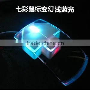 Latest LED Clear Wired Mouse Colorful Transparent LED Mouse thumbnail-4