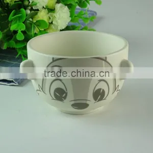 Chaozhou Supplier Stocked White Ceram Bowls With Flower Decal Household Bowls thumbnail-1