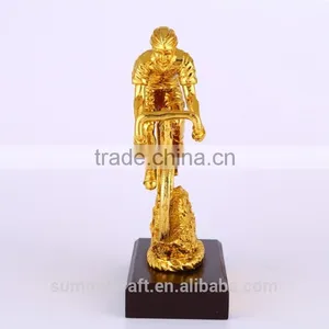 Custom Goldern Resin Bicycle Sports Trophies New Designs Award thumbnail-3