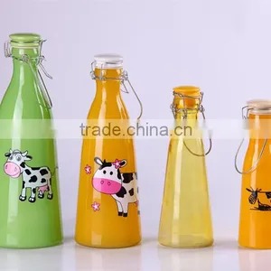 Big Soled Glass Milk Bottle With Decal thumbnail-1