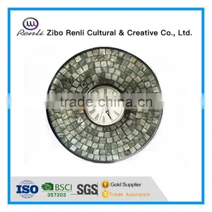 Home Decoration Casual Style Colored Glass Round Shape Wall Antique Clock thumbnail-1