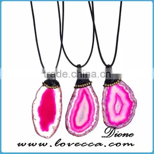 Gift For Wife Mom Natural Agate Necklace Crystal Necklace Stone Agate Jewelry thumbnail-2