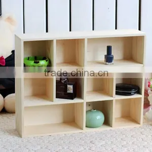 DIY Display Wood Storage Box Cabinet on Wall Desk thumbnail-1