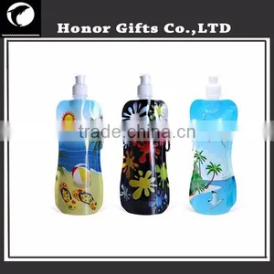 Promotional BPA Free Logo Custom Foldable Water Bottle thumbnail-1