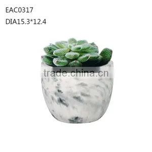 Nordic Marble Like Lines Concrete Flower Pot Plant Pot Plowerpot thumbnail-1