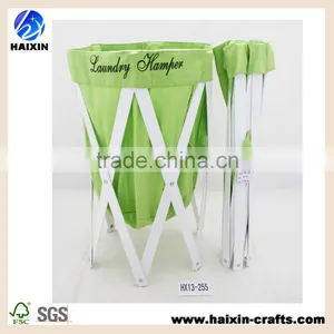 2015 New Products Folding Wooden Frame Laundry Bakset,Laundry Hamper thumbnail-3