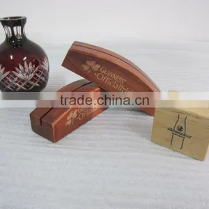 Pine Wood Block Business Card Holder Wholesale thumbnail-1