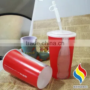 Sedex SMETA 4 Pillars Factory Cheap Plastic Tumbler With Straw Lid thumbnail-1