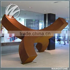 Factory Custom Modern Large Art Craft Corten Steel Abstract Sculpture thumbnail-1