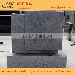 Light Gray Granite Polished Blank Double Funeral Tombstones thumbnail-1