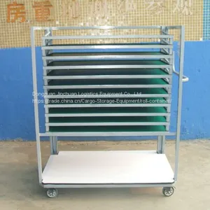 Foldable Nesting Wheel Logistics Cart Storage Wire Mesh Cage thumbnail-1