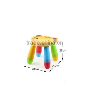 Round Plastic Stool With Heat Printing Cute Frog for Kids High Quality thumbnail-2