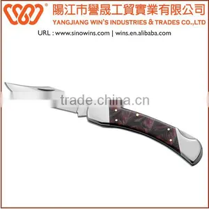 A220830 Stainless Steel Single Blade Folding Knife Curved Pocket Knife thumbnail-5