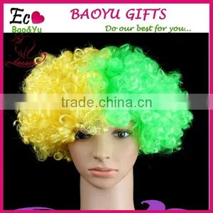 Afro Wigs Halloween,Christmas,Carnival,cheerleaders,Costume Party Wigs Adult Children Curly Clown Disco Circus Costume Dress up thumbnail-1