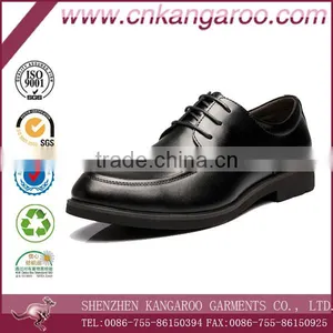 Black Cowhide Leather Officer Business Men Shoes thumbnail-1