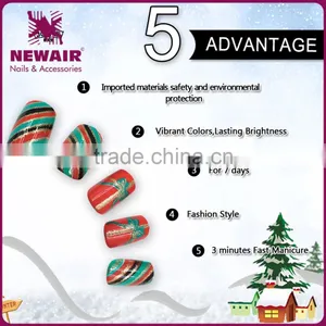 2017 New Design Christmas Fake Nails Nail Art Design thumbnail-4