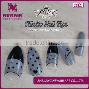 2016 New Product High Fake Nails Fashion Stiletto Nail Tip Fingernails Nail Art Design thumbnail-2
