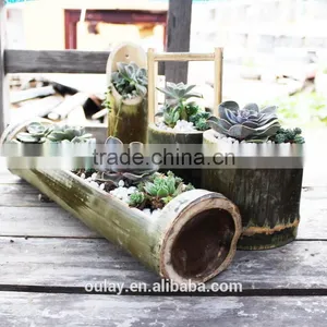 Long Polishing Bamboo Material Decoration Craft Bamboo Vase thumbnail-4