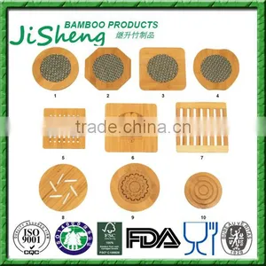 Factory Sales Various Kinds Style Bamboo Cup Mat Insulation Mat thumbnail-1