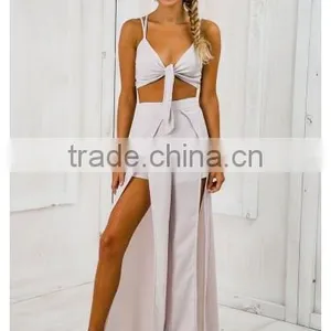 2016 Split Front Design Light Weight Pants With the Matching Crop Top thumbnail-2