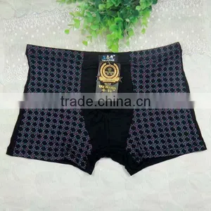 Printed Grid Fashion Men Underwear Factory Price Wholesale Stock Bamboo Fiber Men Boxer Briefs thumbnail-5