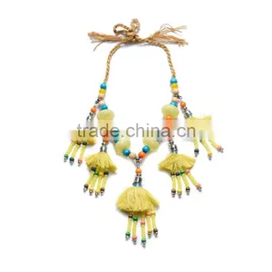 European and American Popular Long Beads Necklace Yarn Hand-woven Yiwu Jewelry Factory Wholesale thumbnail-4