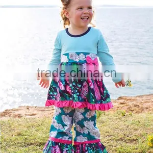 Baby Clothes 2017 Girls 12 Year Old Kids Clothing Ruffle Wholesale Printing Children Baby Fashion Trousers thumbnail-4