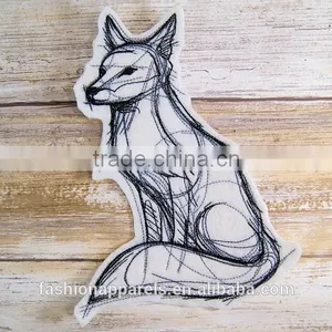 Custom High Quality Embroidered Cat Demon, Fox Demonpatch for Clothes Embroidery Patch Made in China Choose Size/color thumbnail-6