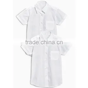 Chinese Factory Wholesale Apparel Primary School Uniform Design White Shirts thumbnail-2