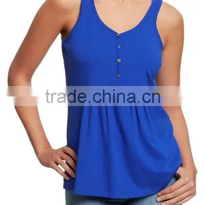 WOMEN'S TANK TOP WITH GATHERED WAIST thumbnail-1