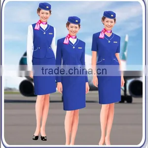 2014 Shoujia Hot Sale Airline Uniform for Stewardess thumbnail-3