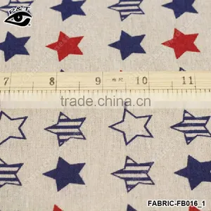160cm Find Star Printed Canvas Vintage Canvas Textile Linen&Cotton Fabric ZAKKA for Curtain Sofa Cushion DIY thumbnail-2
