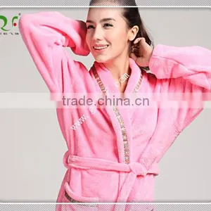 Mix Colors Velvet Terry Bathrobe thumbnail-1