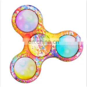 2017 Hot Fingertips Camouflage Triangle Gyro Decompression Fingertips Gyro With LED Lights thumbnail-2