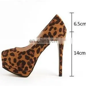 Leopard Print Platform High Heel Shoes Italian Shoes For Ladies thumbnail-2
