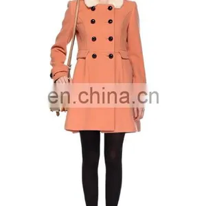 Nifty Vogue Style Winter Fur Collar High Waist Woolen Fashion Design European Women Winter Coats thumbnail-1
