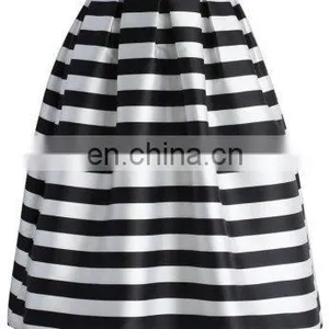 Stripes Full A-line Midi Skirt thumbnail-1