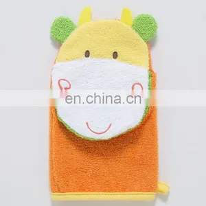 Baby Shower Gifts Terry Cloth Animal Shaped Bath Puppets Gloves Baby Wash Mitt thumbnail-2