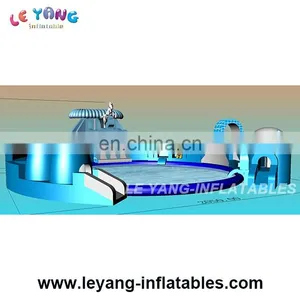 Commercial Grade Frozen Design With Round Swimming Pool With Slides for Kids thumbnail-4