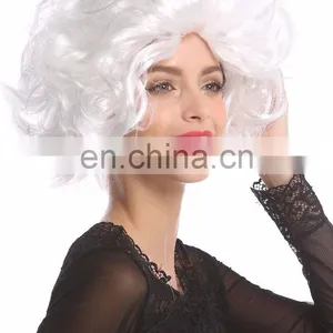 Short White DIVA Style Party Wigs P-W206 thumbnail-6