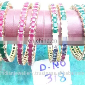 cz Stone Jewelry Bangles Exporter, Bridal Zircon Bangle Manufacturer thumbnail-5
