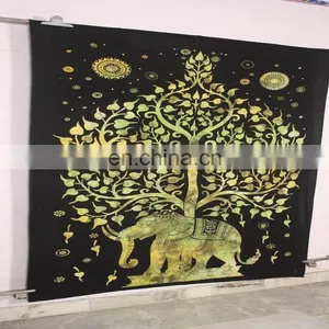Royal Elephant Indian Wall Hanging Tree Of Life Tapestry Hippie Bedding Beach Throws Bedspread thumbnail-4