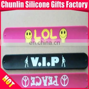 Fashionable Printed Slap Silicone Bracelet thumbnail-1